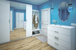 Шкаф 4х-створчатый с зеркалом Тиффани