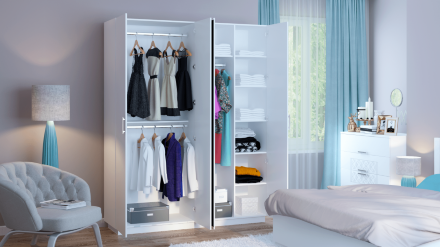 Шкаф 4х-створчатый с зеркалом Тиффани 