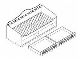 Кровать с ящиками Прованс