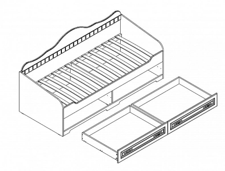 Кровать с ящиками Прованс 