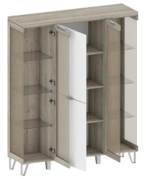 Шкаф-тумба 2 двери и 2 витрины ШК-3026 Анима