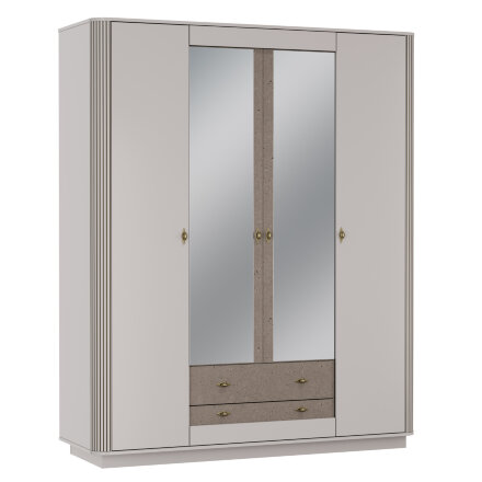 Шкаф 4-х дверный Фантазия, Кашемир патина 