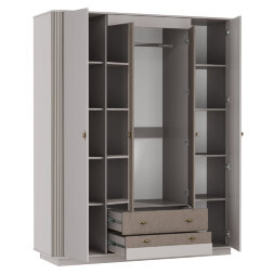 Шкаф 4-х дверный Фантазия, Кашемир патина