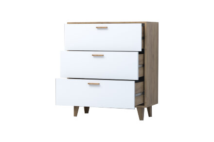 Комод с 3мя ящиками на ножках К-3 ЭГО, Дуб Крафт 