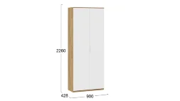 Шкаф комбинированный детский с 2 дверями Хилтон, Дуб Крафт 