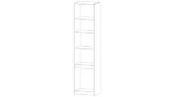 Пенал ПН-02 Бостон, дуб Вотан