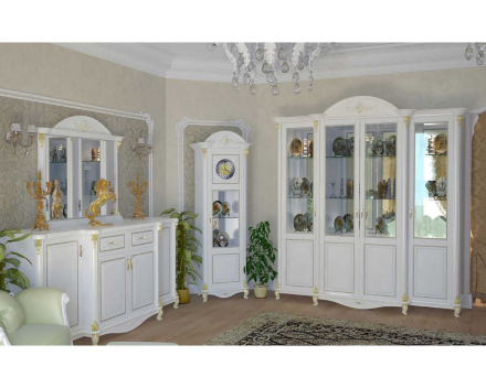 Комод 4-х дверный Да Винчи, Белый 