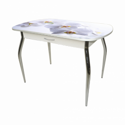 Стол обеденный Прага 2 с ящиком опора  D40