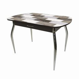 Стол обеденный Прага 2 с ящиком опора  D40