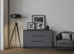 Комод Мори МК 1200.3/2 графит