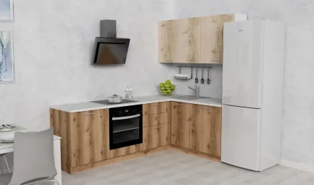 Модульная кухня АТР, графит (240х160 см) 