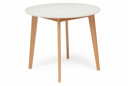 Стол обеденный BOSCO (Боско), белый/бук натуральный 10468