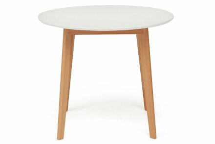 Стол обеденный BOSCO (Боско), белый/бук натуральный 10468