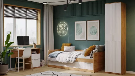 Полка настенная 1100 Хилтон, Дуб Крафт  