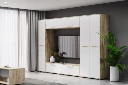 Пенал 648 Флорида, Белый, Серый дуб 