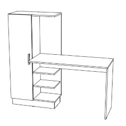 Стол компьютерный №1 с фотопечатью Вега NEW позитив