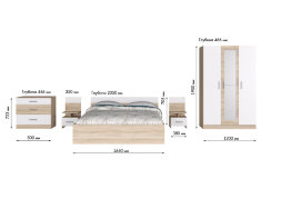 Спальня Леси с 3х-створчатым шкафом