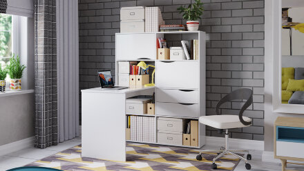 Стол письменный тип 7, белый ясень 