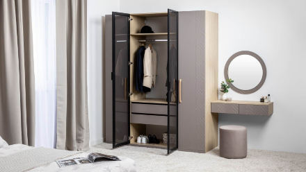 Шкаф-витрина для одежды двухстворчатый Амьен 