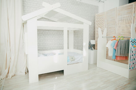 Кровать Теремок белый 