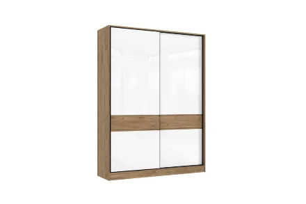 Шкаф-купе Роджина дуб крафт / белый глянец 