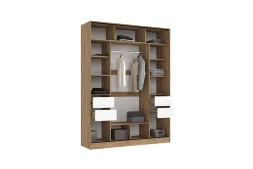 Шкаф-купе Роджина дуб крафт / белый глянец