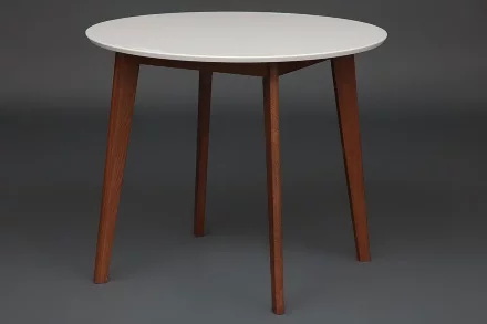 Стол обеденный BOSCO (Боско), белый/бук коричневый 10469