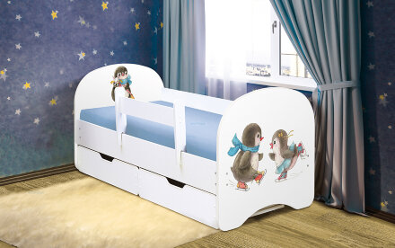 Детская кровать Забавные пингвины 