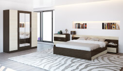 Спальня Леси с 4х-створчатым шкафом, венге