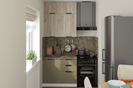 Кухонный гарнитур Альба мини, 100 см 