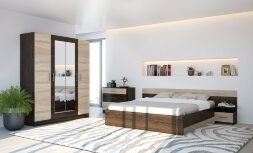 Спальня Леси с 4х-створчатым шкафом, кантерберри