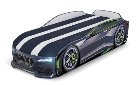 Кровать-машина Boxter-New черный 