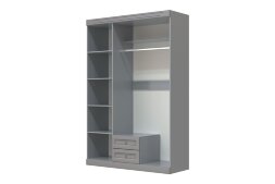 Шкаф 3-х дверный Олимп, антрацит