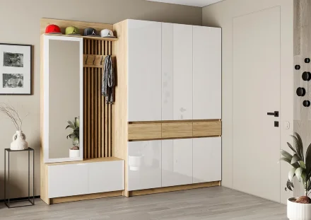 Шкаф 3-х створчатый Стоуби ШК-1500, Белый 