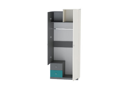 Шкаф 2 двери, 2 ящика ШК-1  Клео, океан  