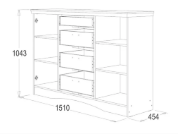 Комод многоцелевой Ольга-10