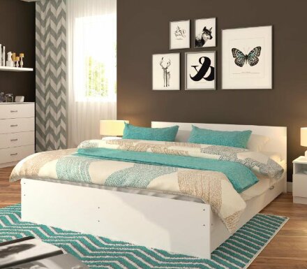 Кровать с ящиками Осло, белый   