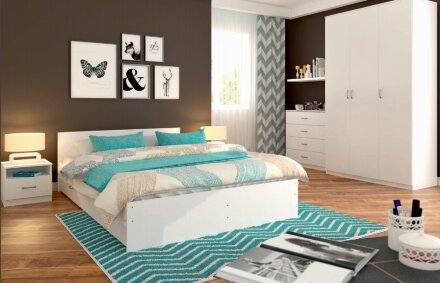 Кровать с ящиками Осло, белый   