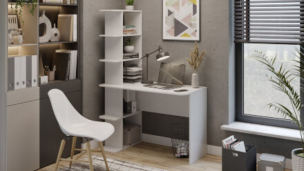 Стол письменный тип 4, Белый Ясень 