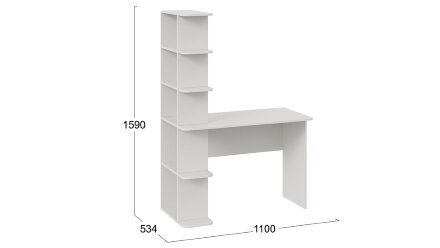 Стол письменный тип 4, Белый Ясень 