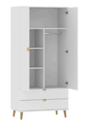 Шкаф двустворчатый с ящикоми НМ 040.25 Дакота