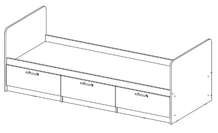 Кровать Вега NEW позитив  