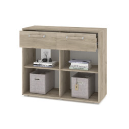 Комод 1000 Флорида, Белый, Серый дуб