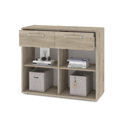 Комод 1000 Флорида, Белый, Серый дуб 