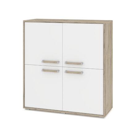 Комод-тумба Флорида, Белый, Серый дуб 