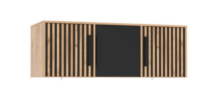 Тумба 3-х дверная 83.11 Вегас, Дуб золотой/Черный 