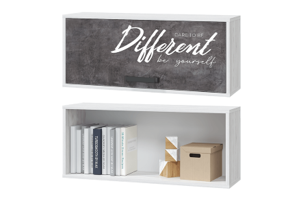 Шкаф 850 настенный с 1 дверью бетон Оливер   