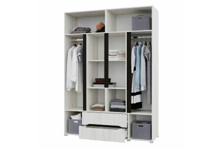 Шкаф четырехстворчатый Вега, Крафт белый  