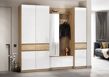 Модульная прихожая Стоуби, Белый (Композиция 2) 