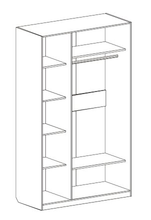 Шкаф 3-дверный Николь 